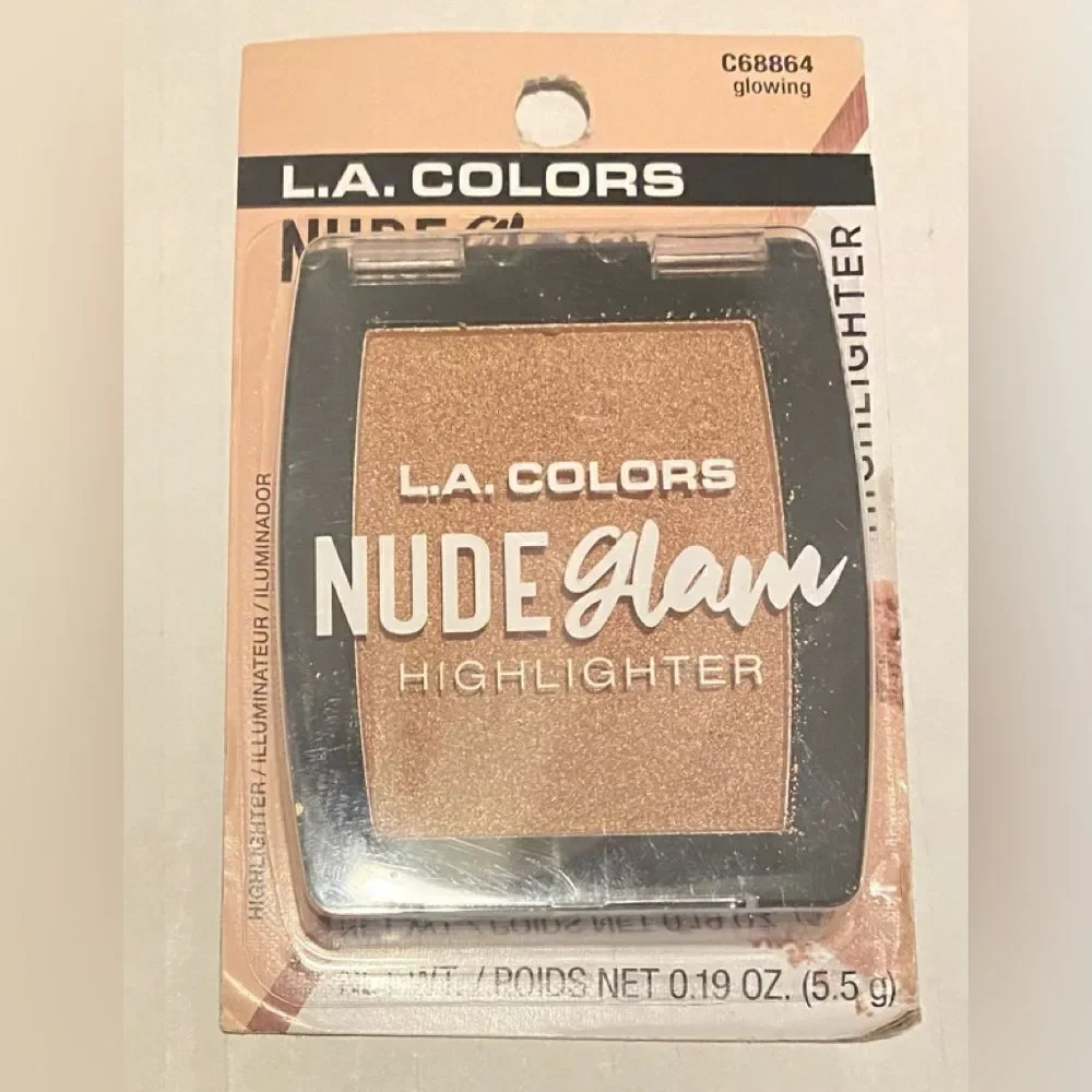 🛍️ L.A. Colors Nude Glam Highlighter C68864 glowing NET 0.19OZ . (5.5g)💥